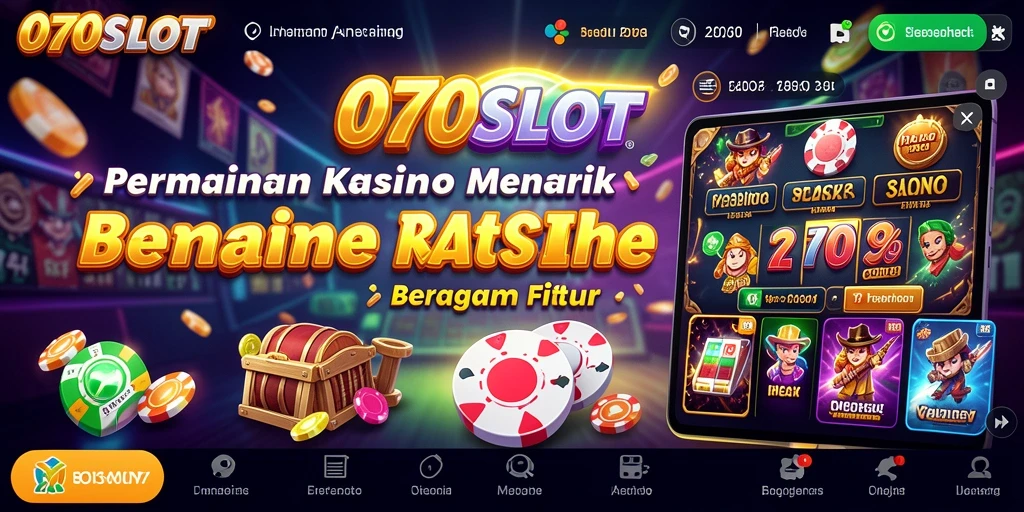 Screenshot gameplay 070SLOT menampilkan keseruan bermain slot Kasino.