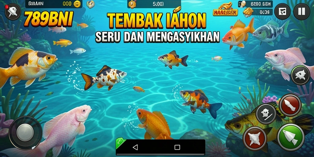 Tampilan gameplay Tembak Ikan yang seru dan menarik.