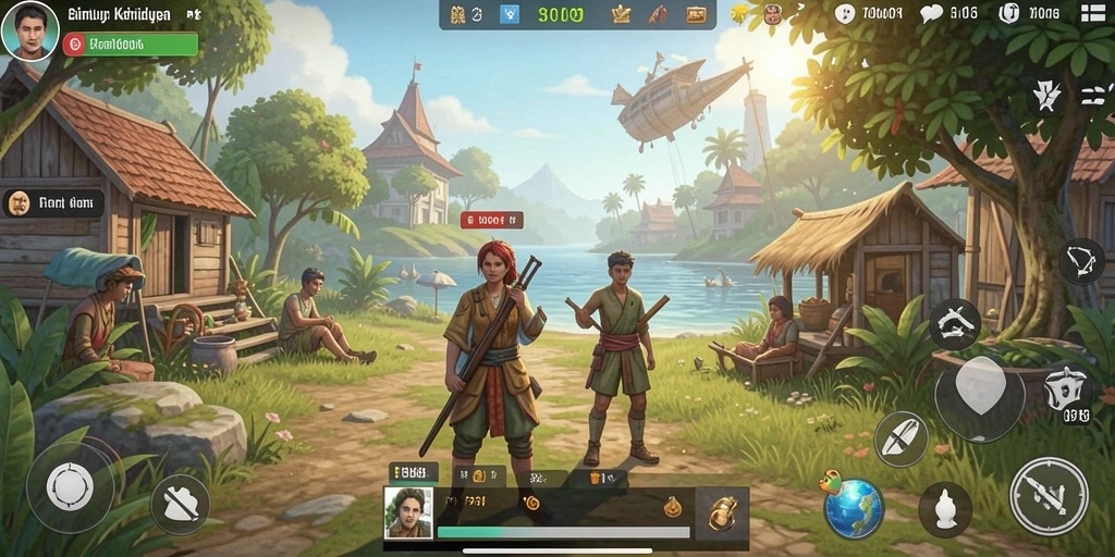 Tampilan gameplay BARU01 yang menakjubkan dan penuh warna.