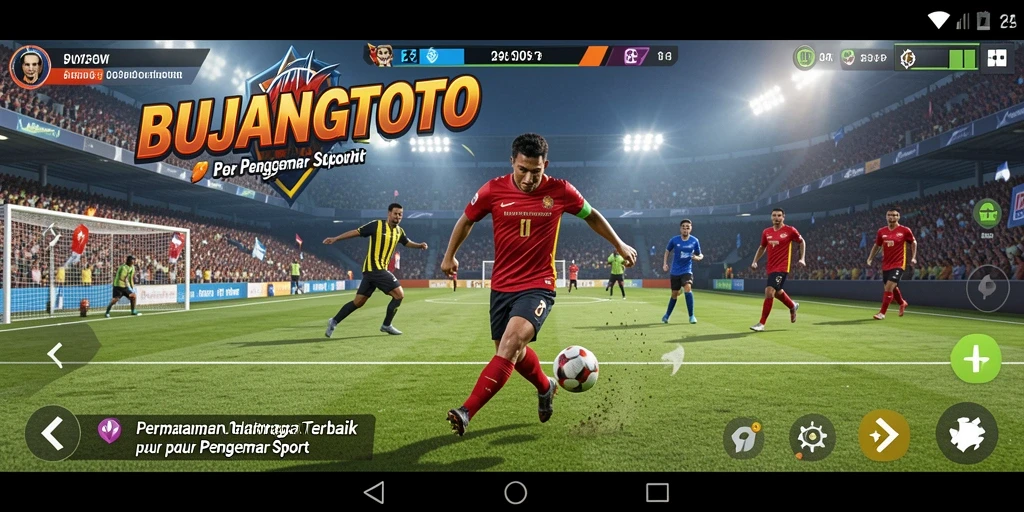 Tampilan gameplay seru di BUJANGTOTO dengan aksi olahraga yang mendebarkan.
