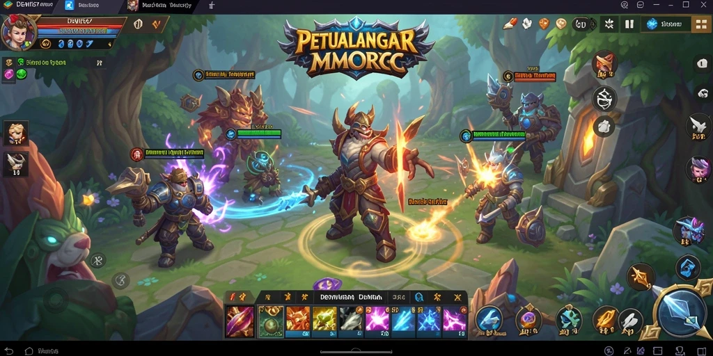 Gameplay seru dalam DEWI567 dengan pertarungan epik dan eksplorasi