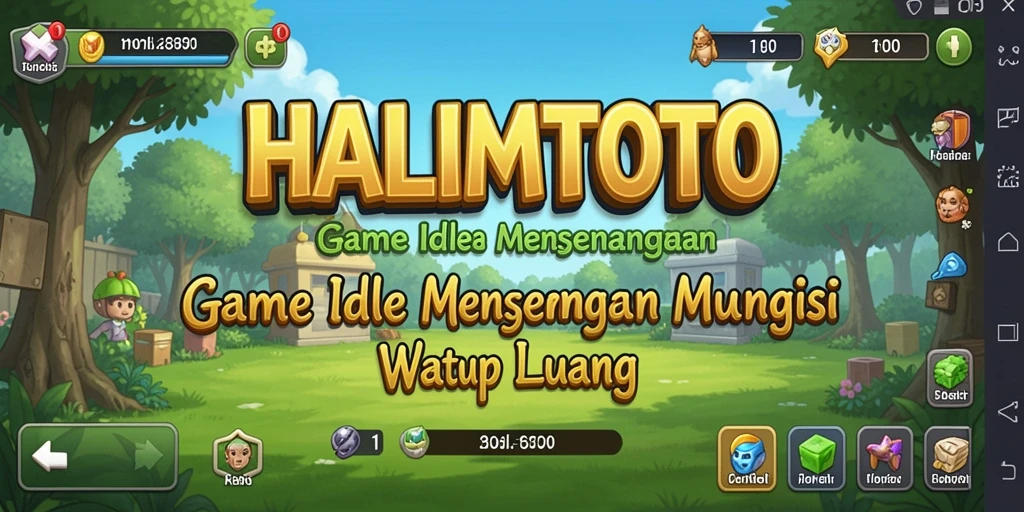 Tampilan skenario gameplay HALIMTOTO yang menarik dan santai.