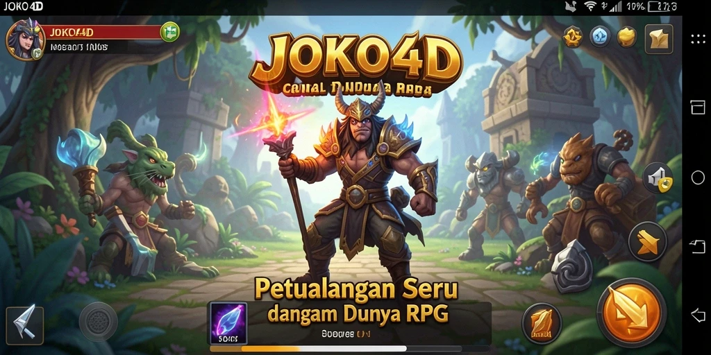 Tampak aksi seru dalam pertempuran RPG JOKO4D.