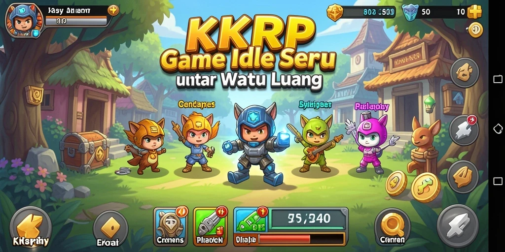 Screenshot gameplay KKRP menampilkan grafis colorful dan gameplay santai.