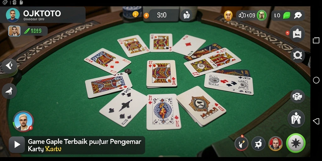 Tampilan gameplay menarik OJKTOTO dalam permainan Gaple.