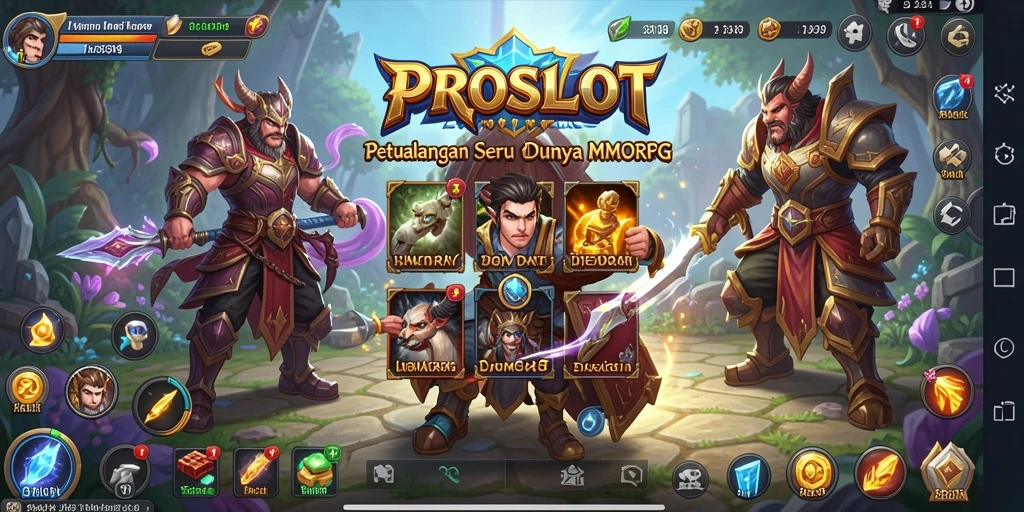 Tampilan gameplay seru dalam dunia MMORPG PROSLOT.