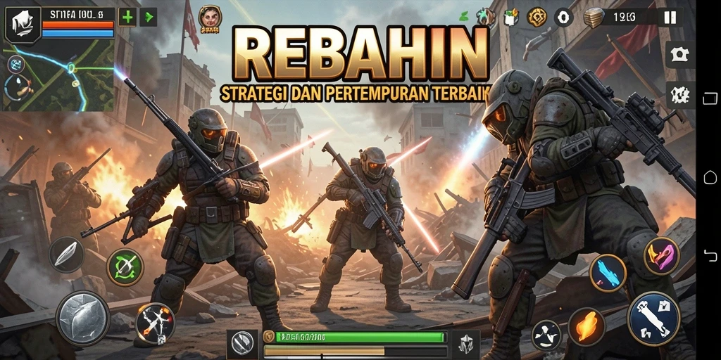 Tampilan gameplay yang menarik dan penuh aksi dalam REBAHIN.