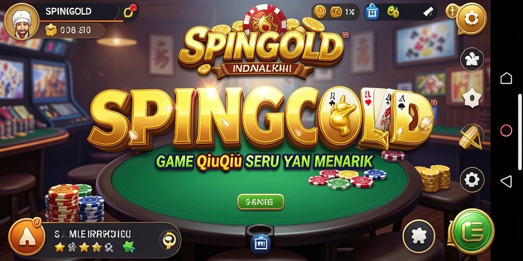 Gameplay SPINGOLD menampilkan momen seru dalam permainan QiuQiu.