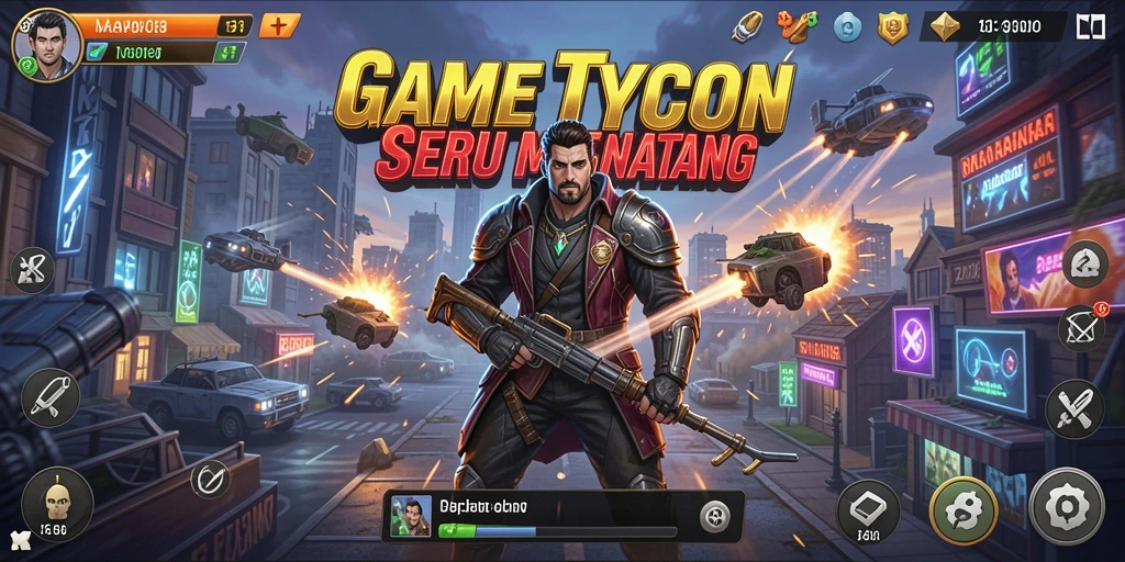 Tampilan gameplay ZK7 yang menarik dan penuh strategi Tycoon.