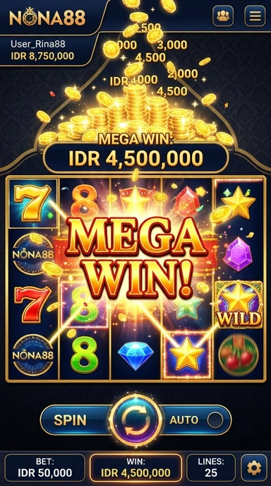 Tampilan utama aplikasi nona88 yang user-friendly.